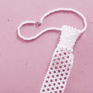 bead necktie necklace