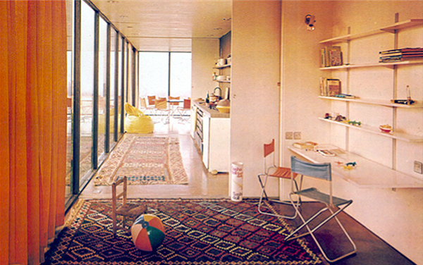 1970s home kilim rug family