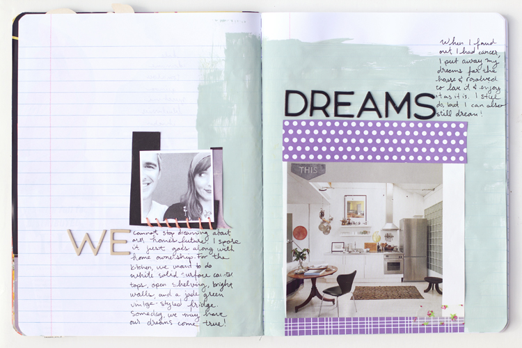 spread from Mandi's art journal- Making Nice in the Midwest