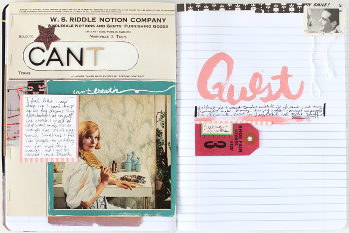 Mandi's art journal from Making Nice in the Midwest