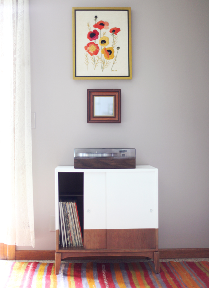 record cabinet makeover- Making Nice in the Midwest