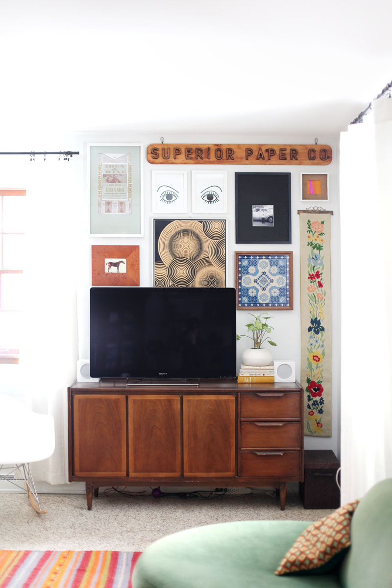 How to Balance out a T.V. with a Gallery Wall