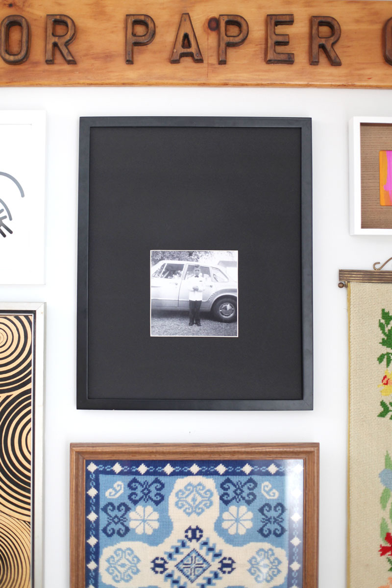 Cut A Bold Photo Mat For A T V Gallery Wall Making Nice In The