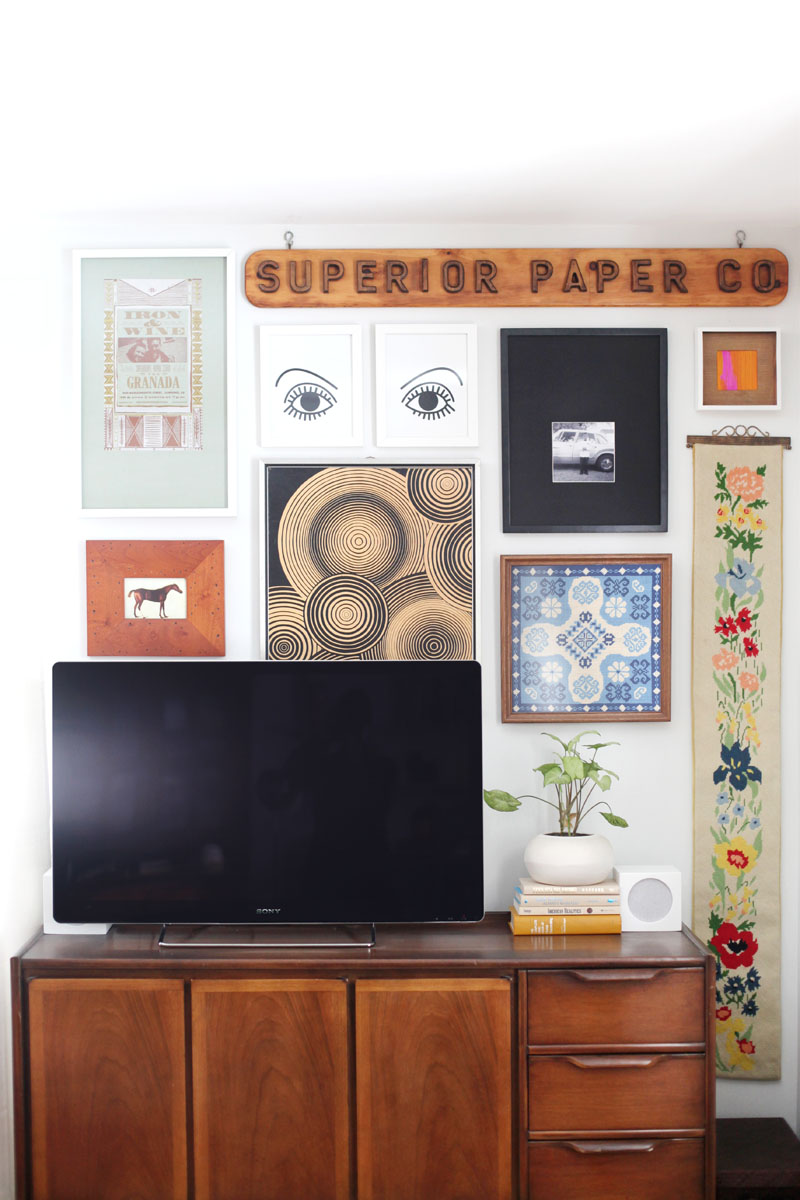 How to Balance out a T.V. with a Gallery Wall