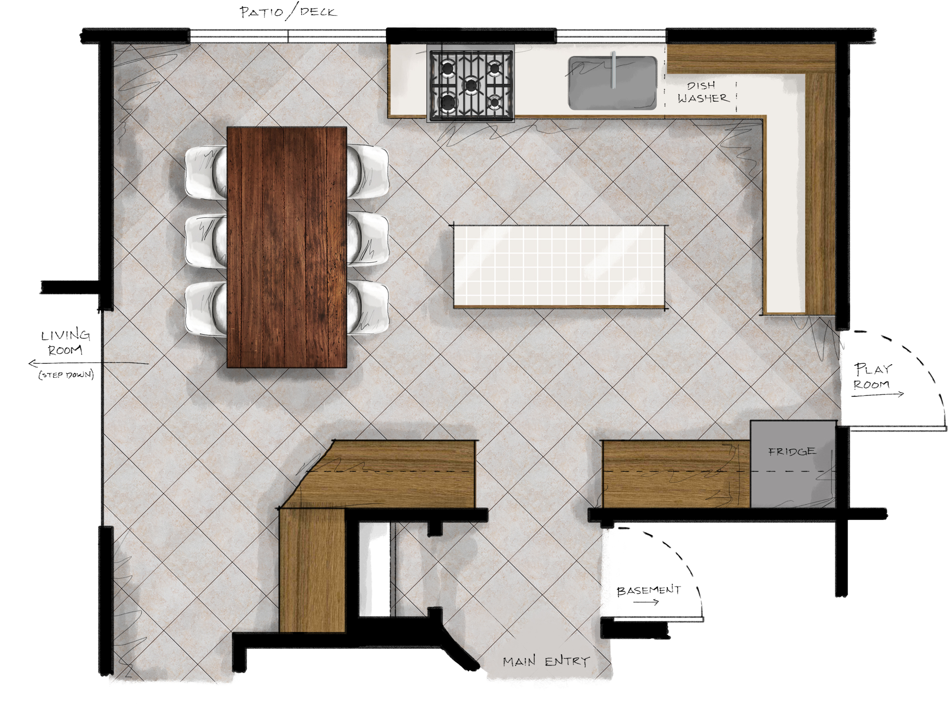 Creatice Kitchen Furniture Plan for Simple Design