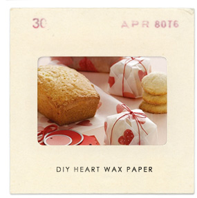 DIY heart wax paper
