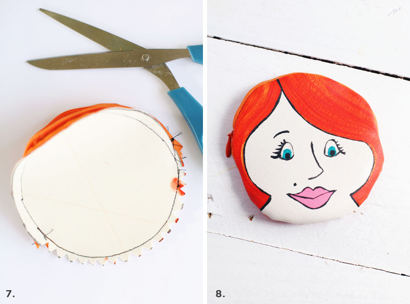 fun little sewing/painting DIY: Painted Lady Change Purse