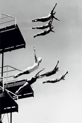 diving swimmers photo print