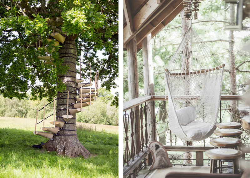 making a miniature treehouse